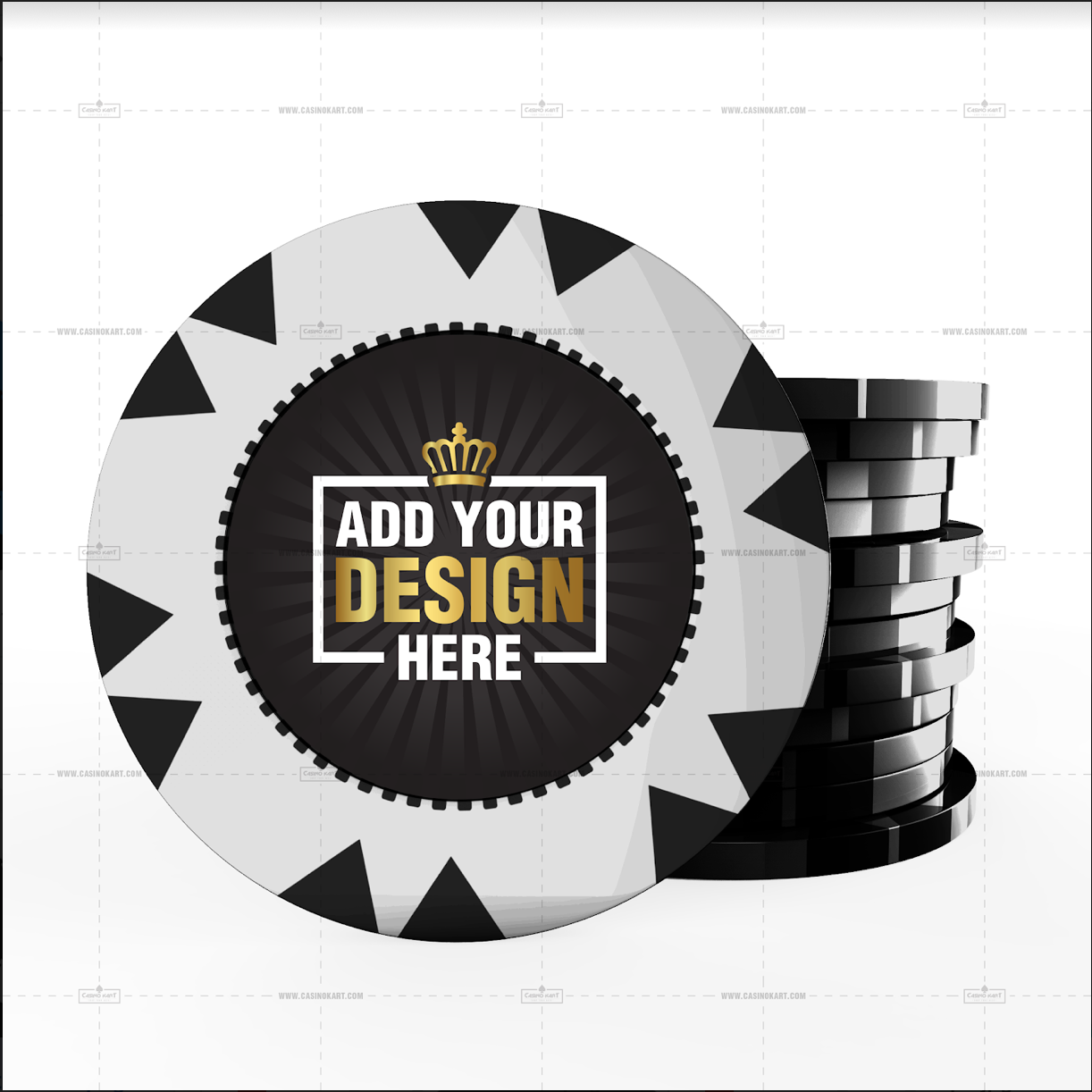 Casino quality clay poker chip with customised colour and logo in lay 14 gm casino chip