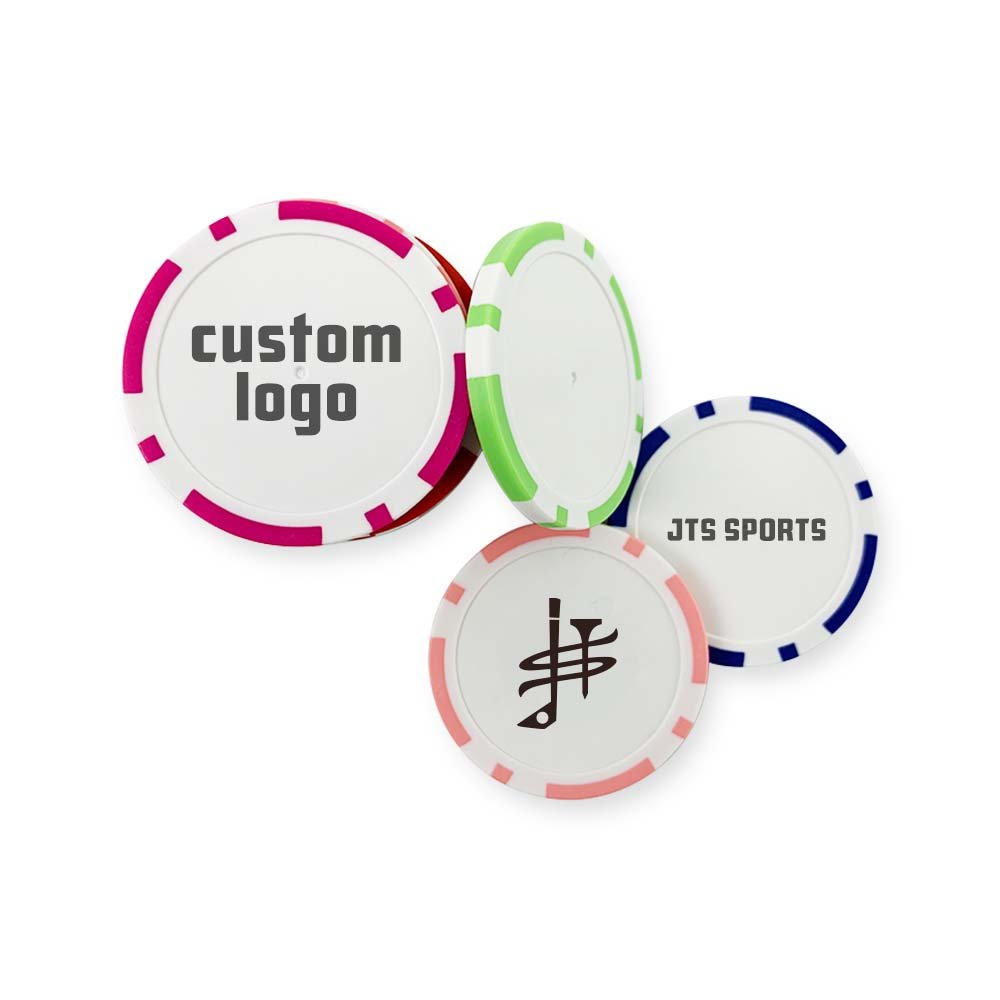 JTS Sports Golf Accessories Personalized Full Color Logo 40mm Diameter Golf Poker Chip Golf Ball Marker