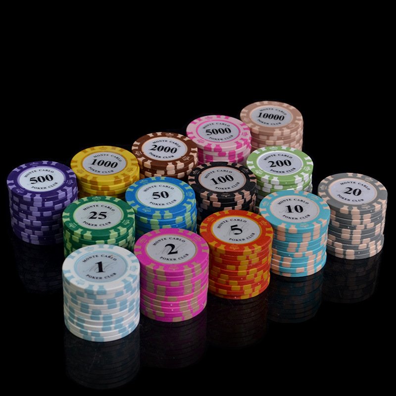 14 Gram Clay Poker Chips Premium Numbered Clay Token Cheap Custom Logo Printing Chips for Monte Carlo Card Club Board Game