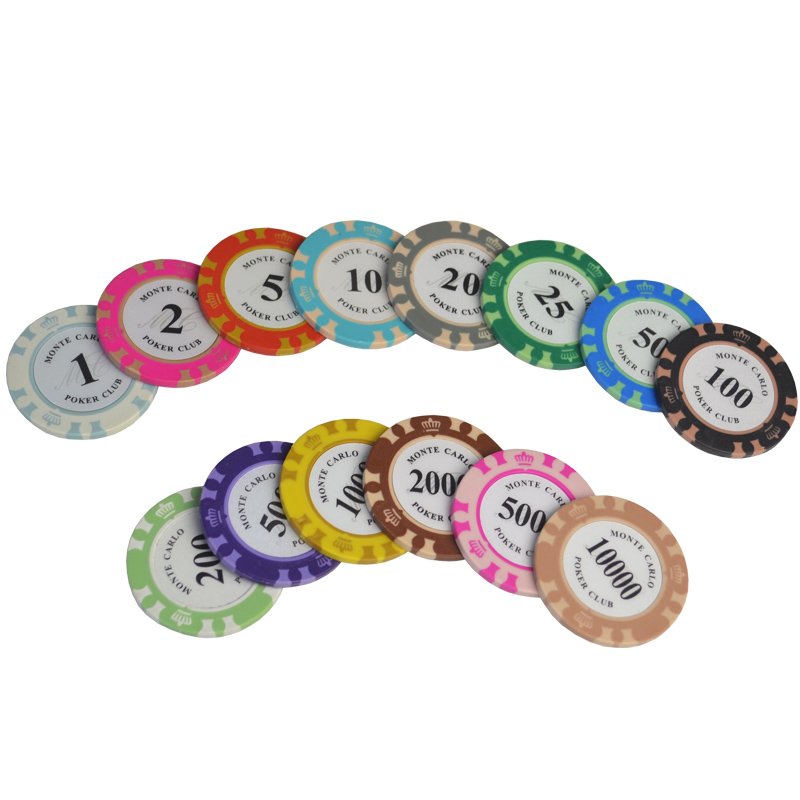 Hot Sale 600/1000 pcs/set Casino Baccarat Clay Monte Carlo Design Texas Hold'em Custom with Acrylic Box Poker Chip Sets Supplier