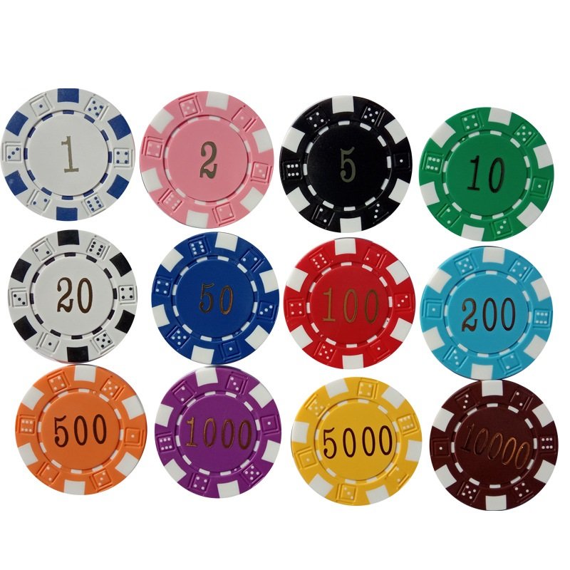 Factory Stock Luxury 40MM Casino ABS Plastic Poker Chips with Custom Logo 39mm Diameter