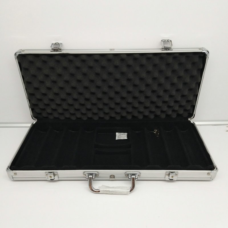 OEM Multi Size Hard Silver Aluminum Chip Case Professional Carrying Chip Case Aluminum Poker Chip Storage Box Organizer