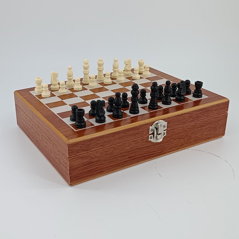 Hot Travel vintage strategy schach wooden chessboard chess staunton board domino divination poker chips dice game in luxury box