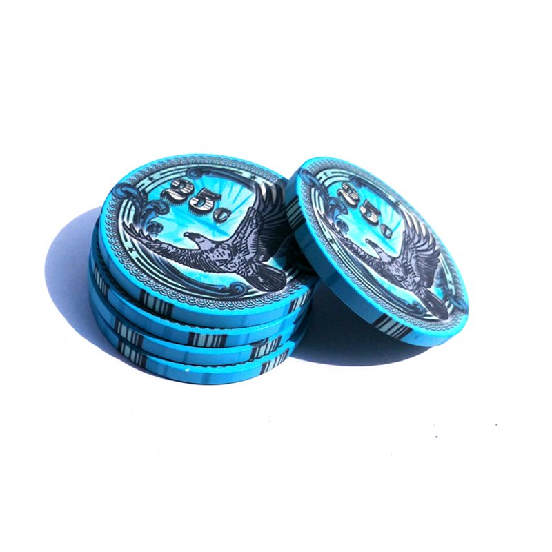 Customized china lucky dragon 39mm 10G ceramic clay poker chips for casino