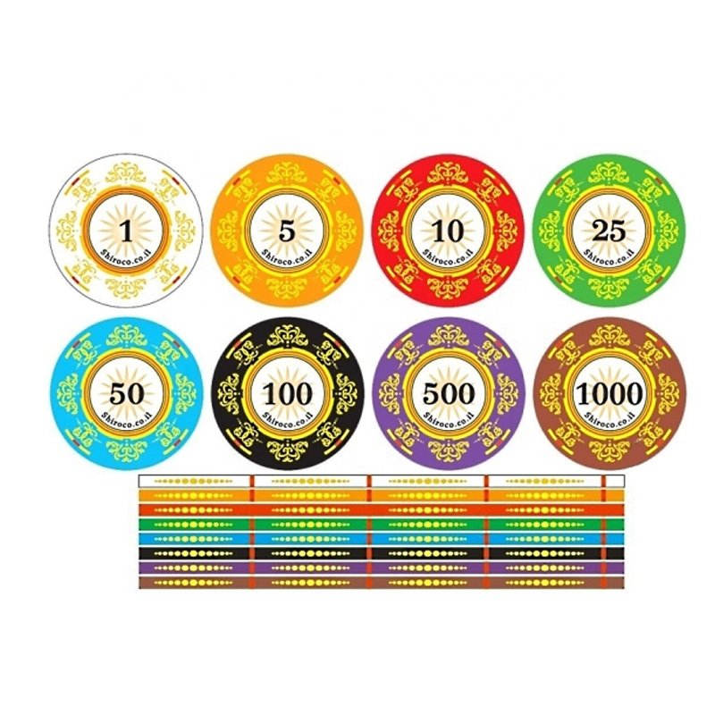 Customized china lucky dragon 39mm 10G ceramic clay poker chips for casino