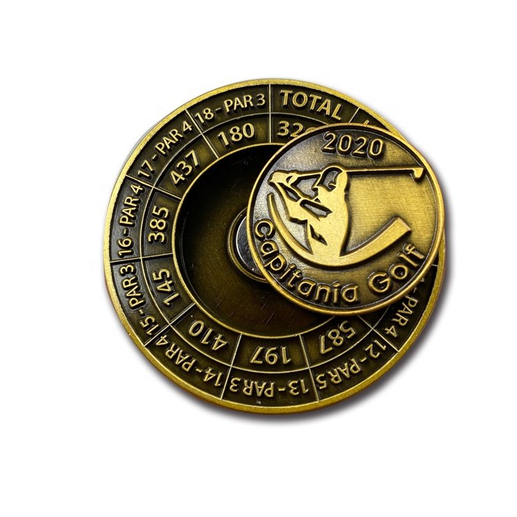 Custom Metal poker chips Magnetic golf marker Poker Chip Removable Ball Marker Poker Chips