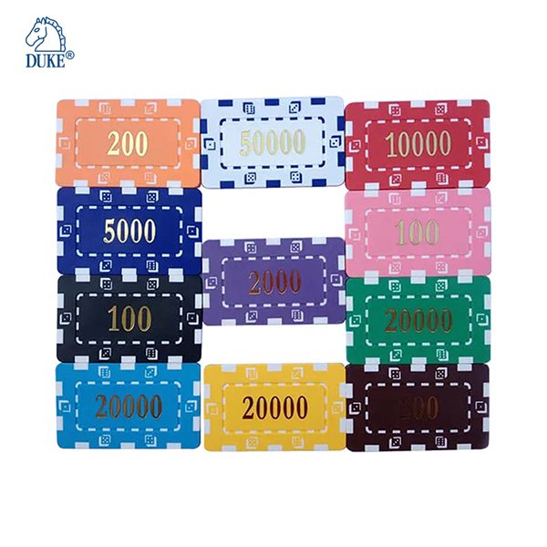 Large Denomination Rectangular ABS Poker Chips