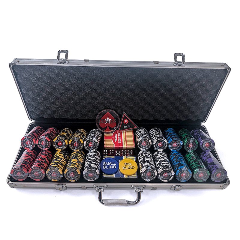 14 Gram Clay Poker Chips Customize Texas Hold'em, Blank Chips Numbered Chips,Ceramic Chips Aluminum Case for Customization
