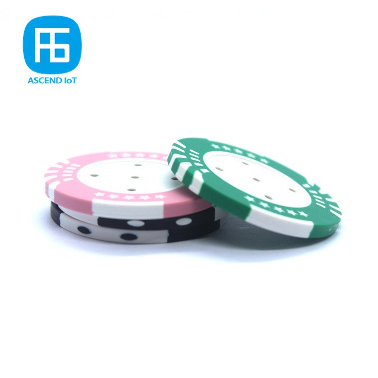 Globally unique id casino gambling chip data retention 13.56mhz 13g custom RFID poker chip