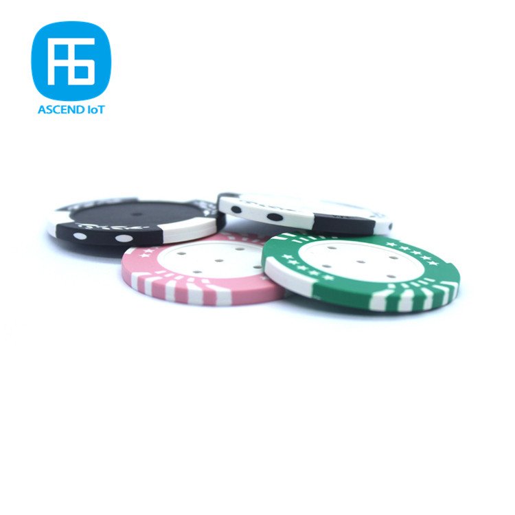 Globally unique id casino gambling chip data retention 13.56mhz 13g custom RFID poker chip