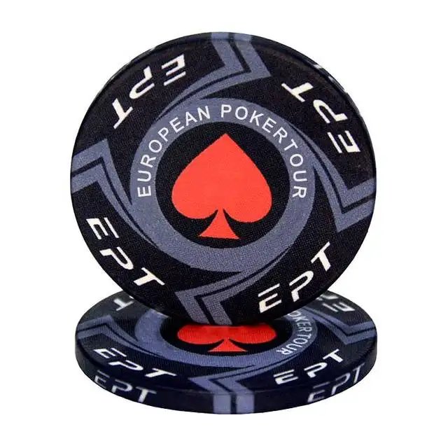 Wholesales 39mm Ept Poker Chips Games Custom Logo Ceramic 10g Chips