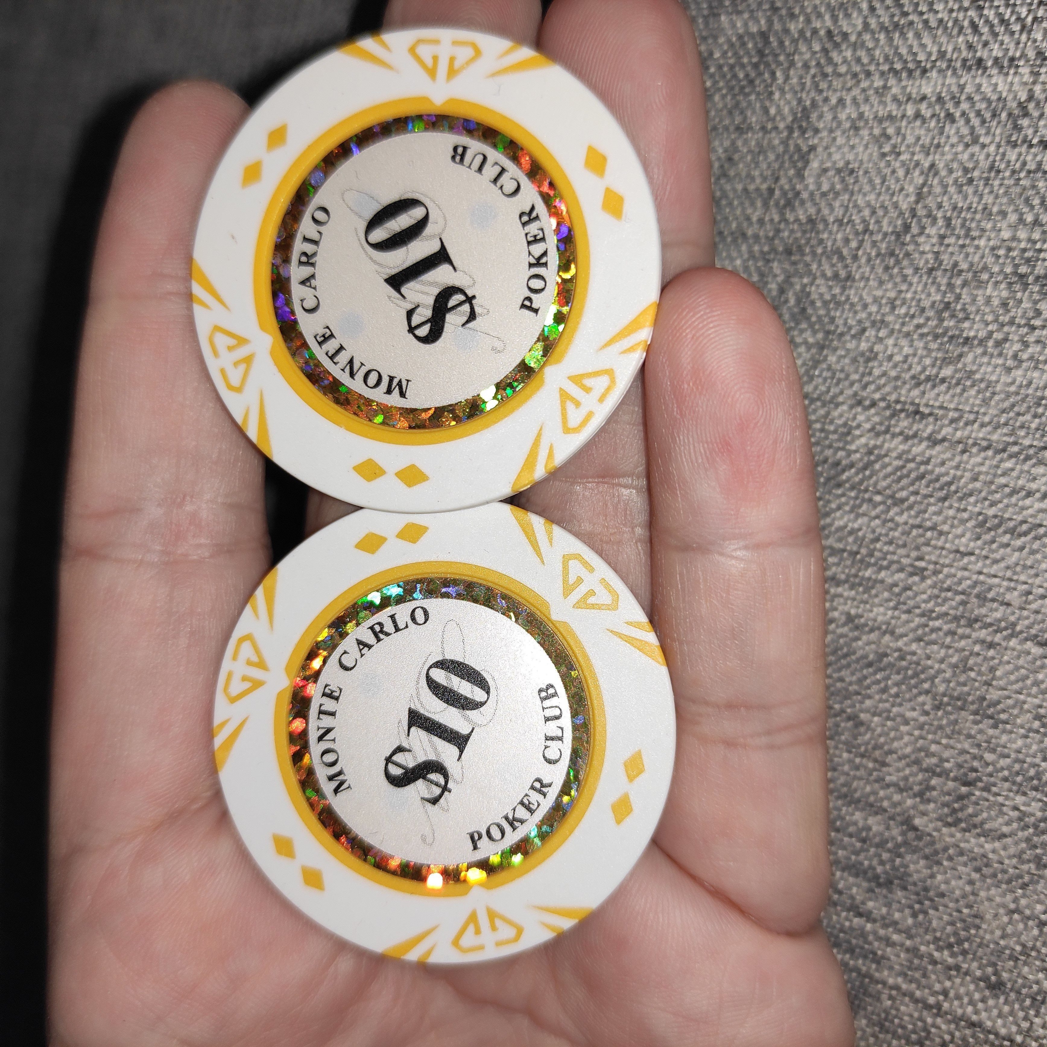 New arrival diamond 14g clay poker chips for poker game training