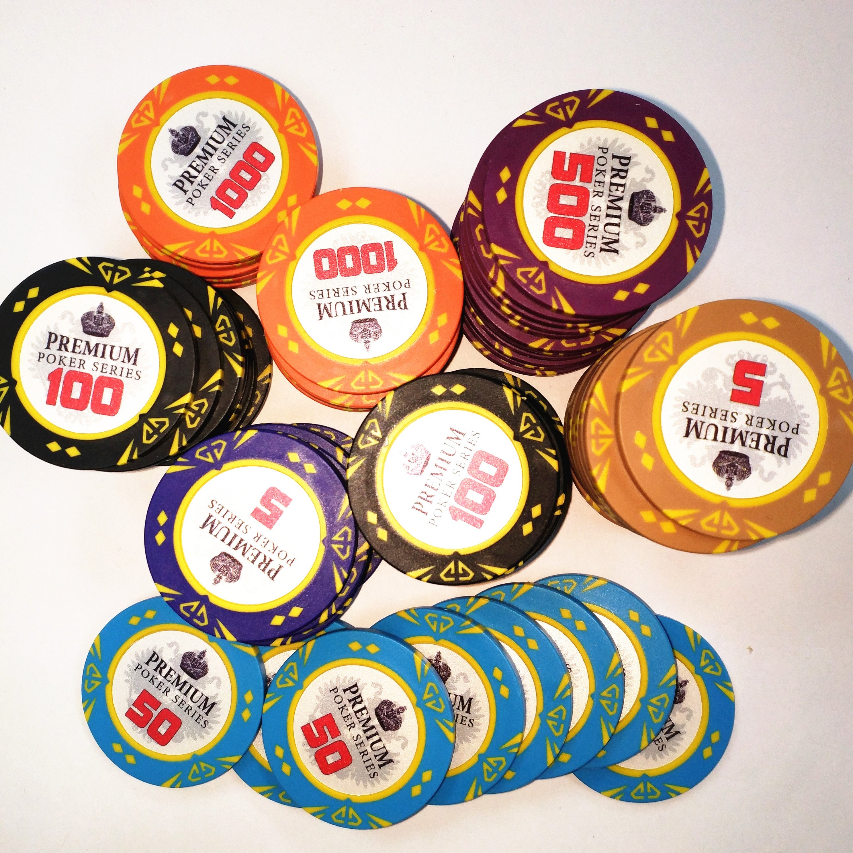 New arrival diamond 14g clay poker chips for poker game training