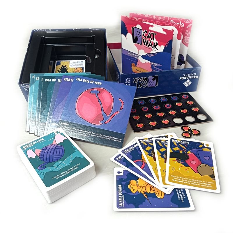 Full Color Deck of Cards poker chips Printing Custom Card Game piece with Box