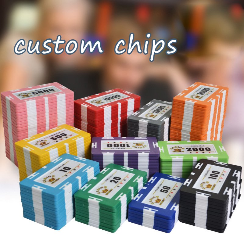 custom luxury poker chips Your Image or Text Poker mahjong chess room baccarat chip Personalized Logo Drink Tokens