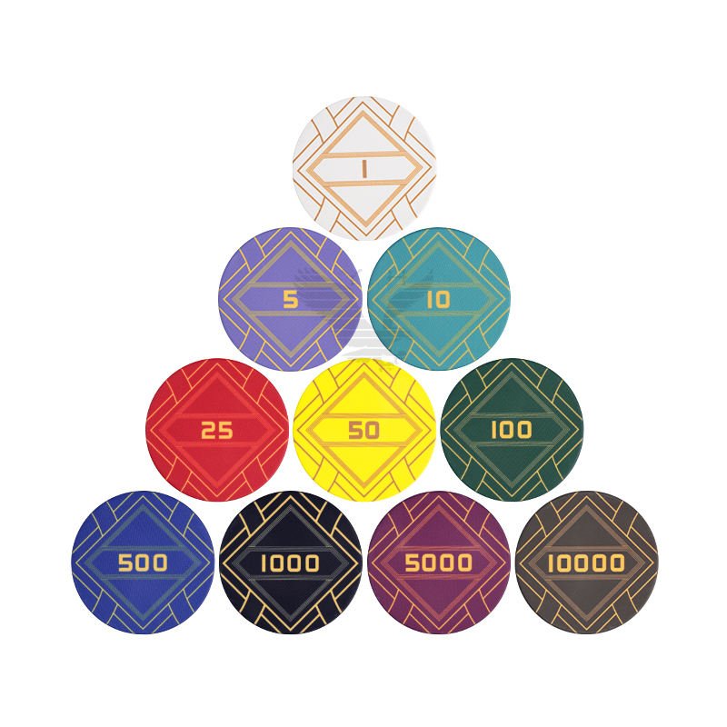 Ceramic Poker Chip for Sublimation High-Quty Material for Custom Designs