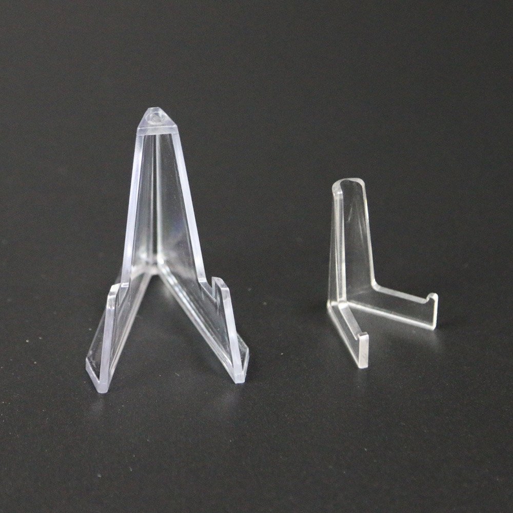 Plastic Coin Display Stand Easels Acrylic Clear For Coins 15-50mm