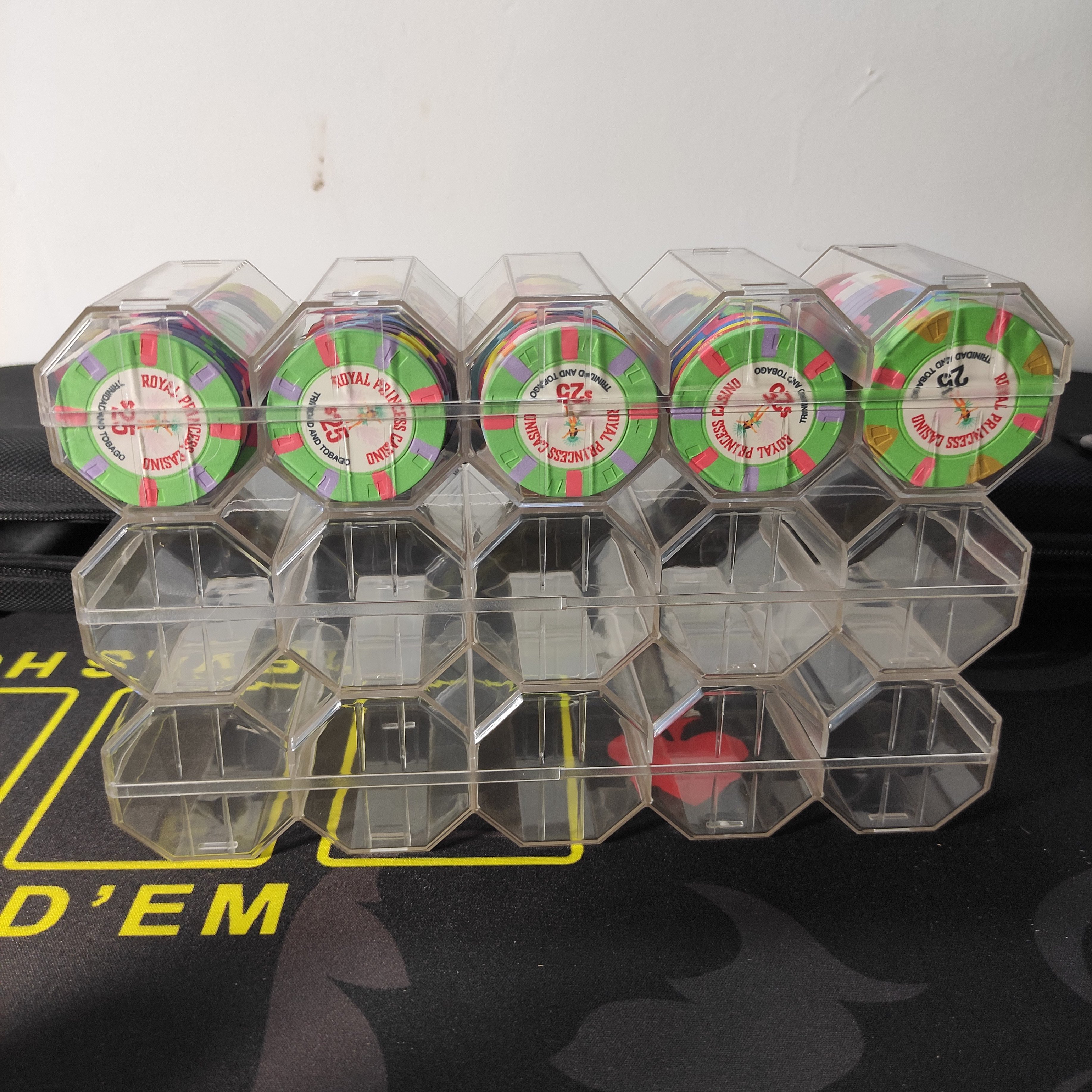 40mm 43MM 45MM acrylic poker chip racks box with cover or without cover