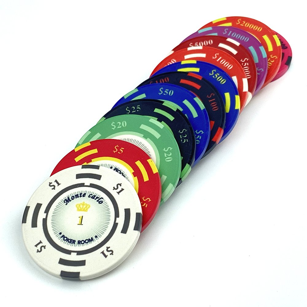 Free Design 39mm and 10g Ceramic Chip With Euro Value From Poker Chips Factory