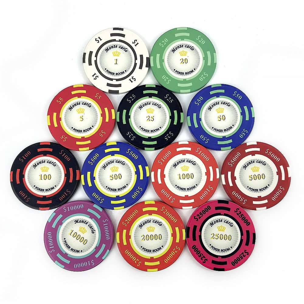 Free Design 39mm and 10g Ceramic Chip With Euro Value From Poker Chips Factory