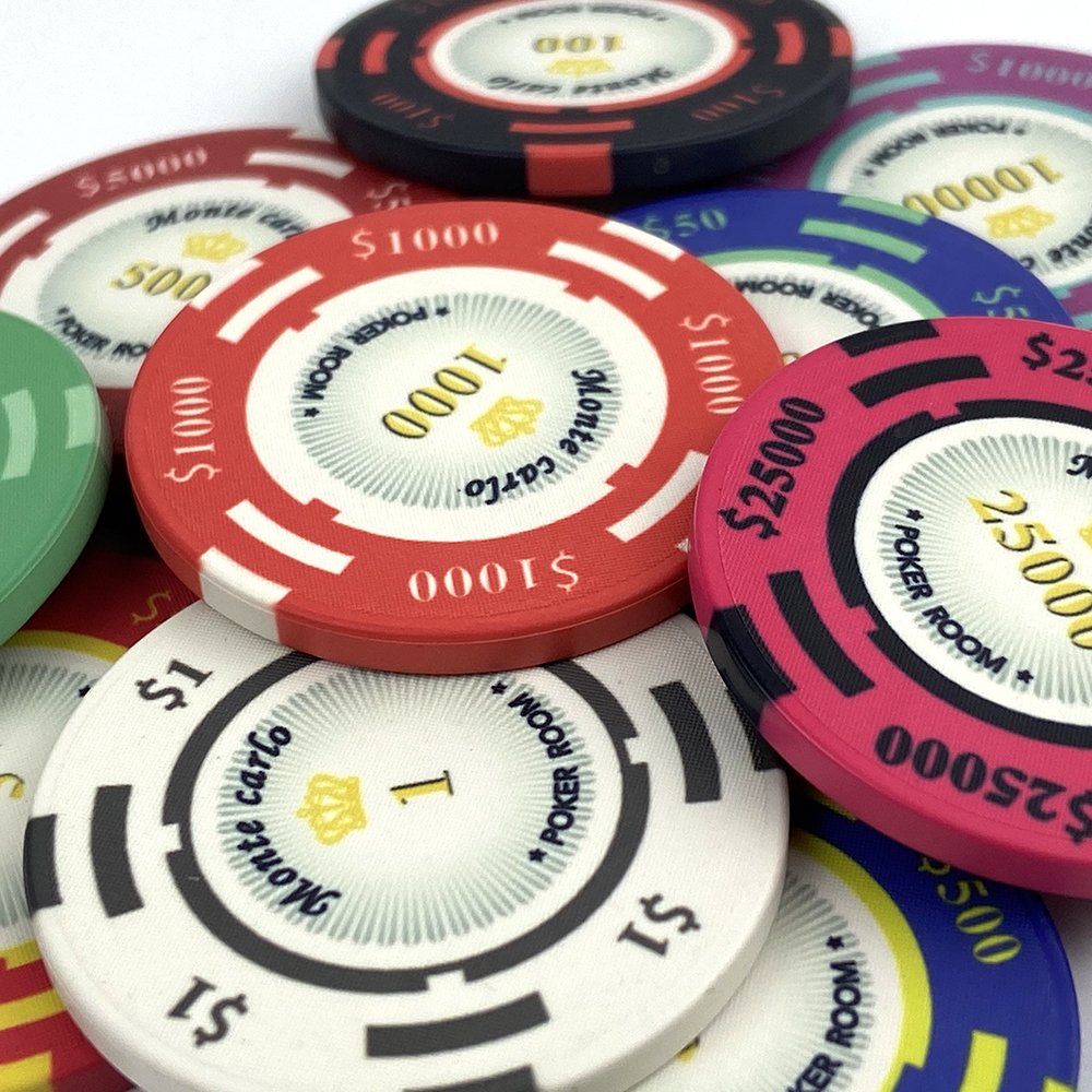Free Design 39mm and 10g Ceramic Chip With Euro Value From Poker Chips Factory