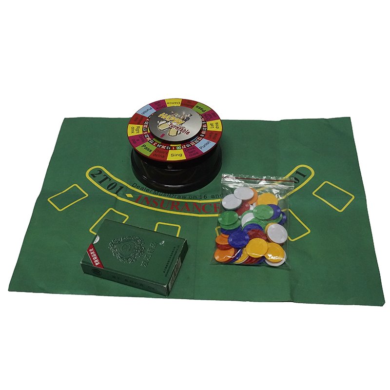 wholesale Mini Toy Electronic Roulette Wheel Machine turntable chips poker drawing game set For Sale drinking game promotion