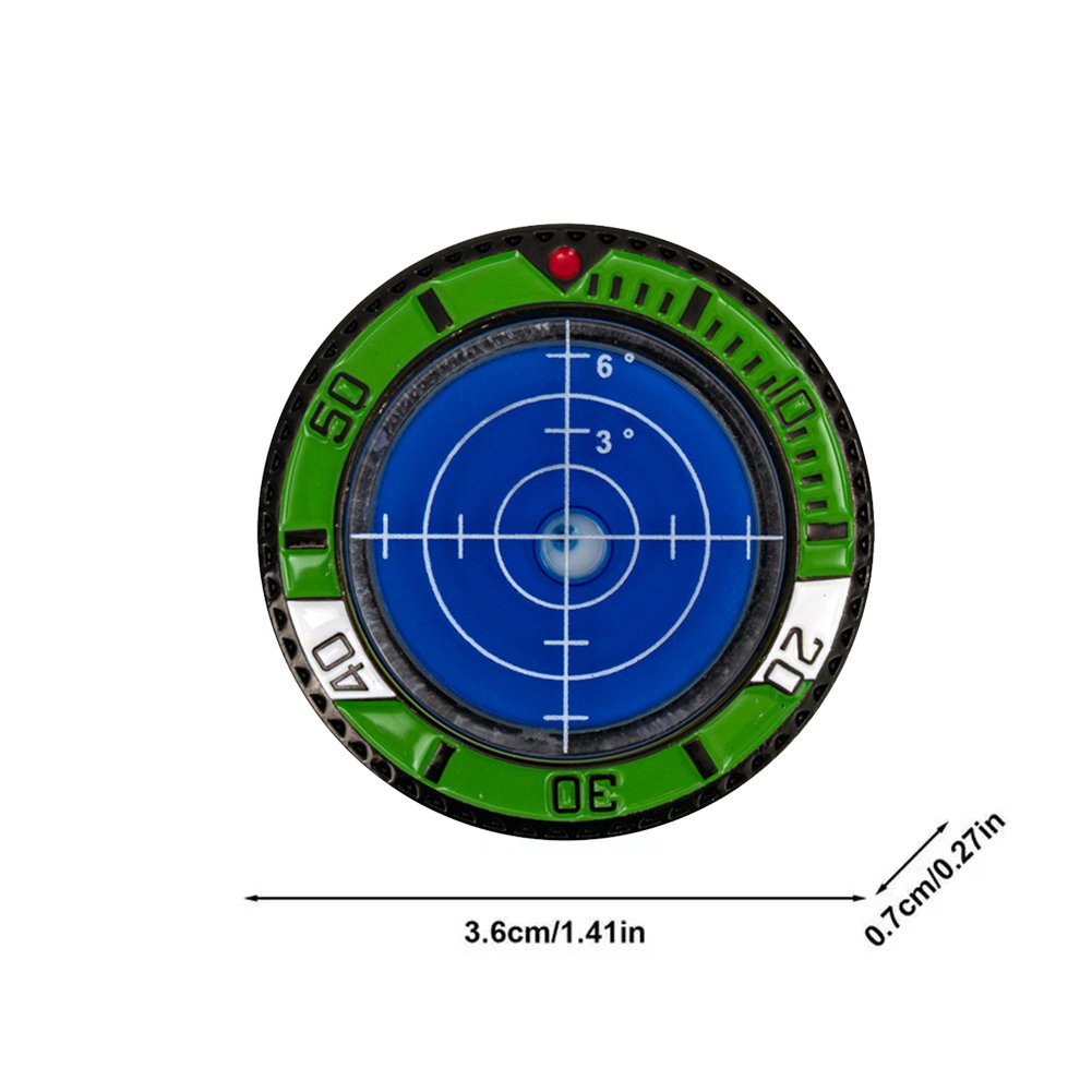 New Poker Chip Golf Putting Green Reading Aid Bubble Level Golf Products Golf Marker Hat Clip