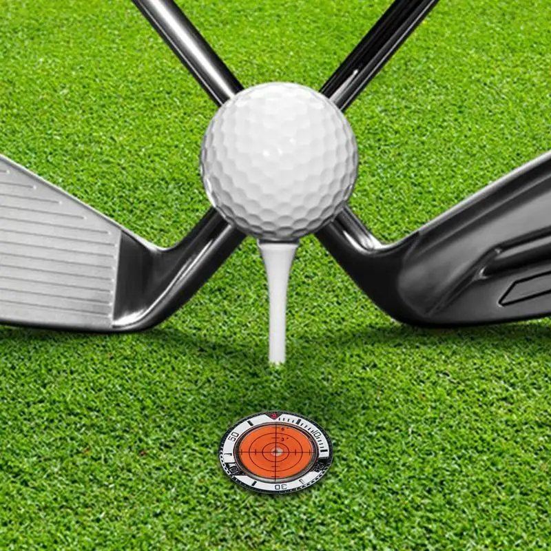 New Poker Chip Golf Putting Green Reading Aid Bubble Level Golf Products Golf Marker Hat Clip