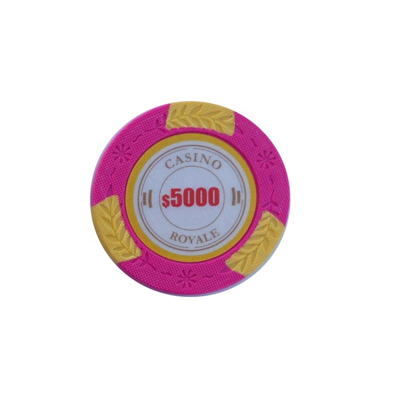 Casino royale 14g clay poker chips with customized values