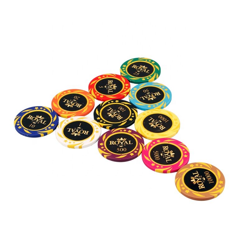 New Arrival 14g Two Tone Clay Poker Chips with your design inlay