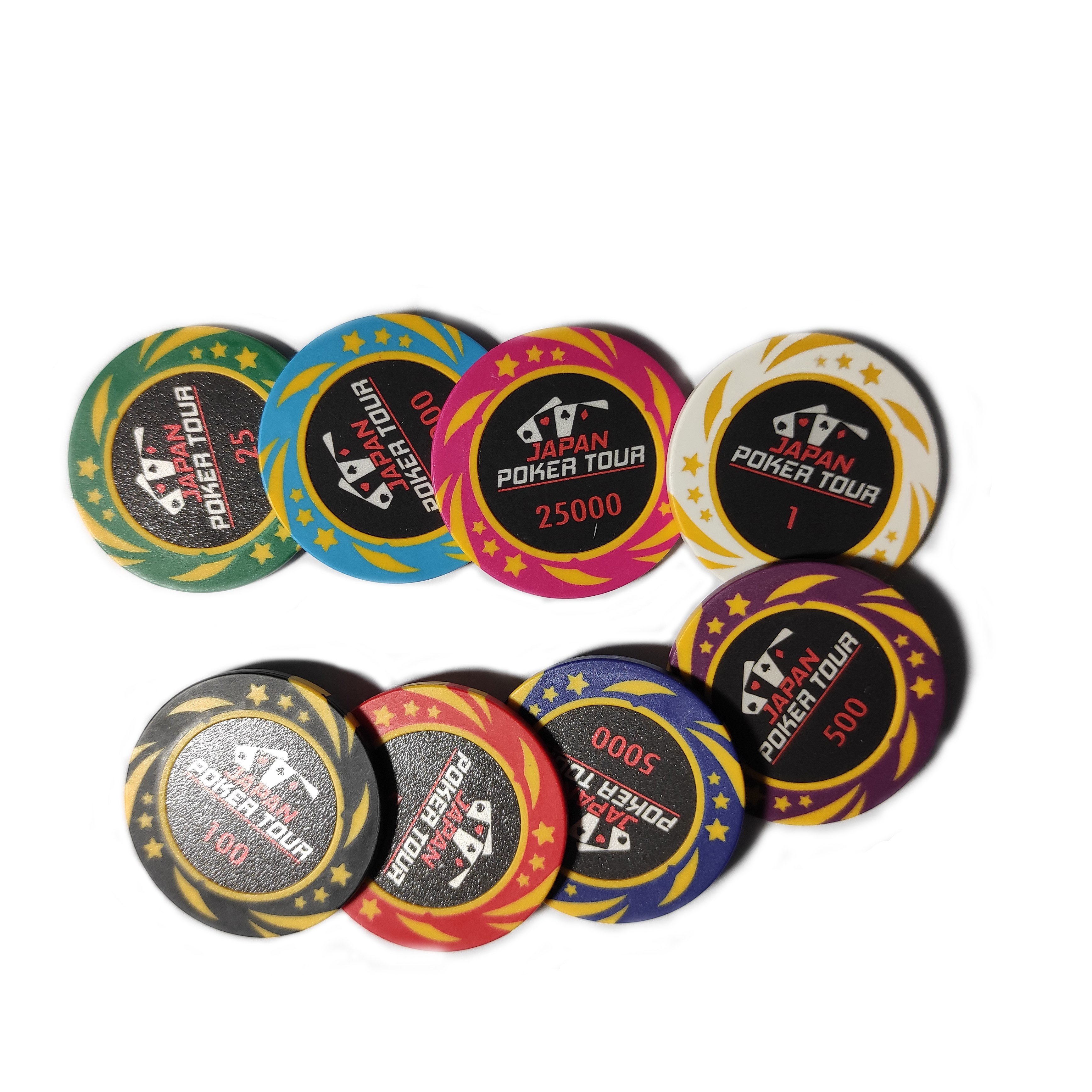 New Arrival 14g Two Tone Clay Poker Chips with your design inlay