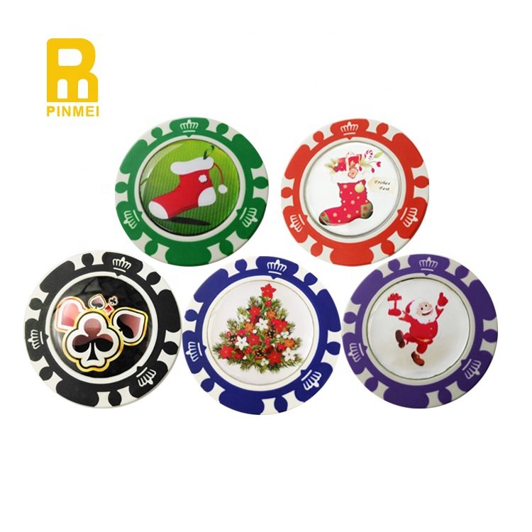 Manufacturers Golf Club Customized logo ABS Poker Chip Golf Ball Marker