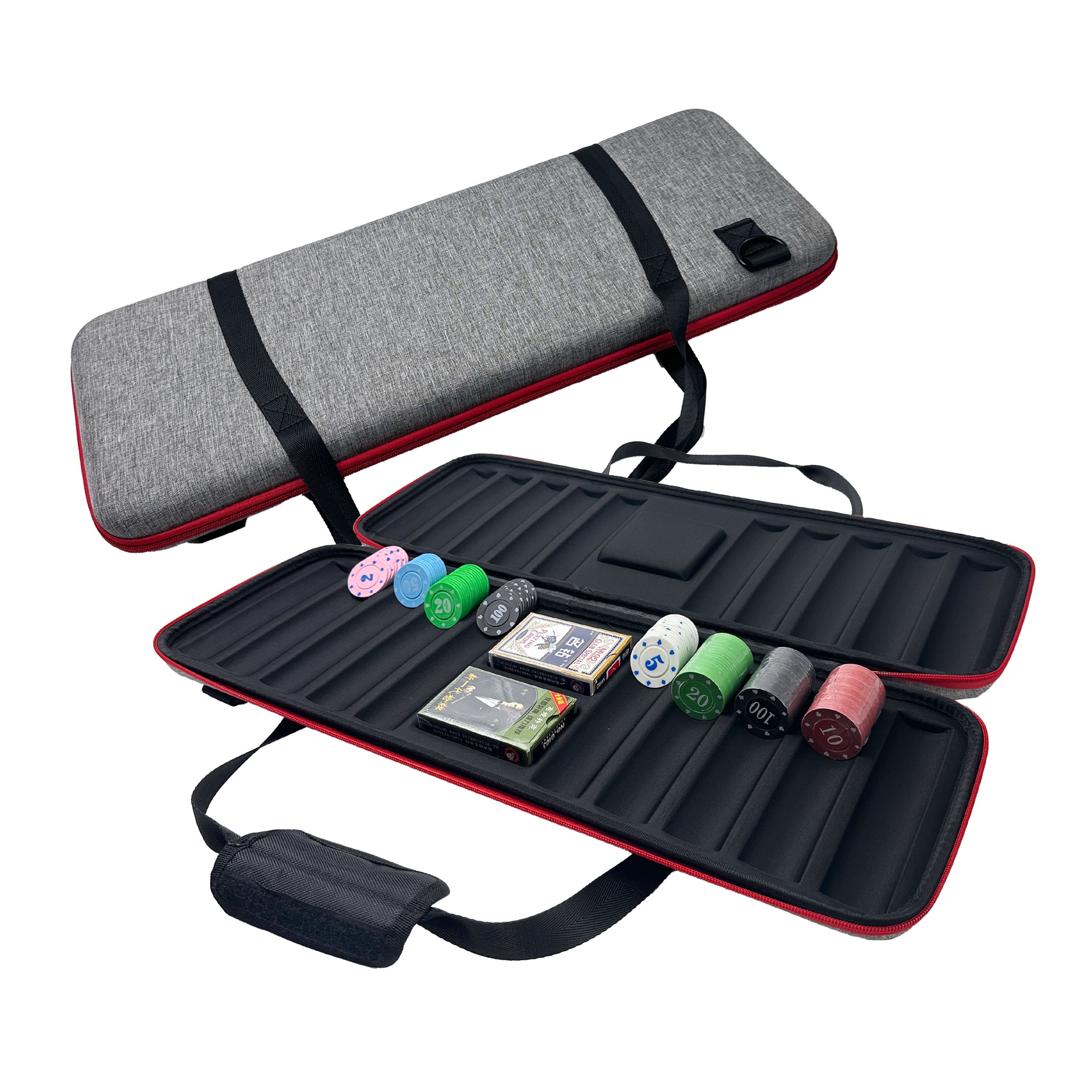 Manufacturer Custom Eva Hard Shell Poker Chip Case,Light Weight Yet Extremely Durable 500/300 Chip Capacity