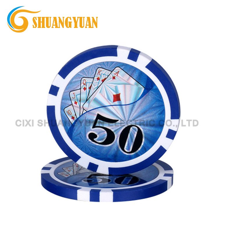 11.5g 8-Stripe Yin Yang Poker Chip With Custom Sticker