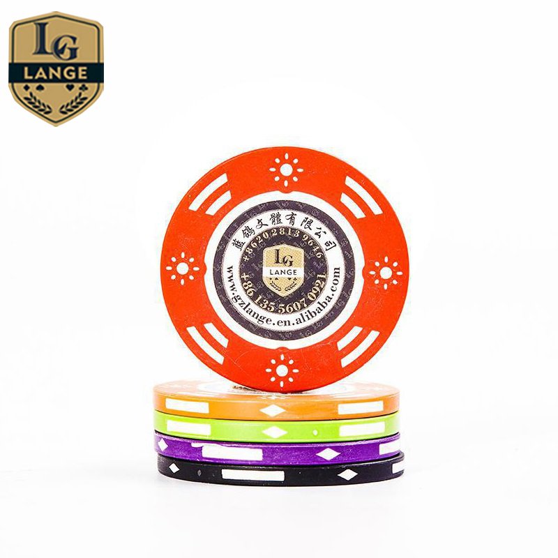 LANGE Wholesale 14 gram Casino Clay Poker Chip Set Professional With Custom value And Sticker