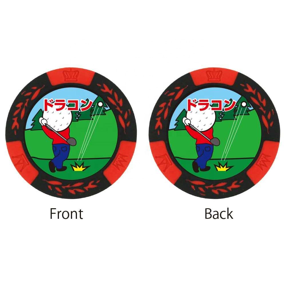 Custom logo printed on 2 sides ABS poker chips / Promotional Plastic Golf Ball Markers Plastic Poker Chip Casino Chip Wholesale