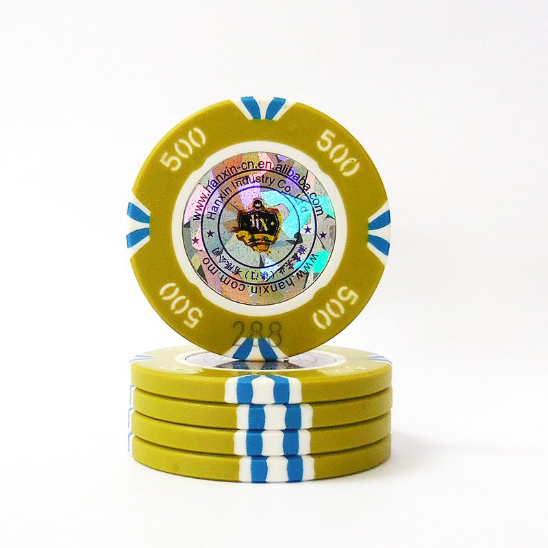 Casino Use 40mm ABS Poker Chips Value Sticker Casino Chips