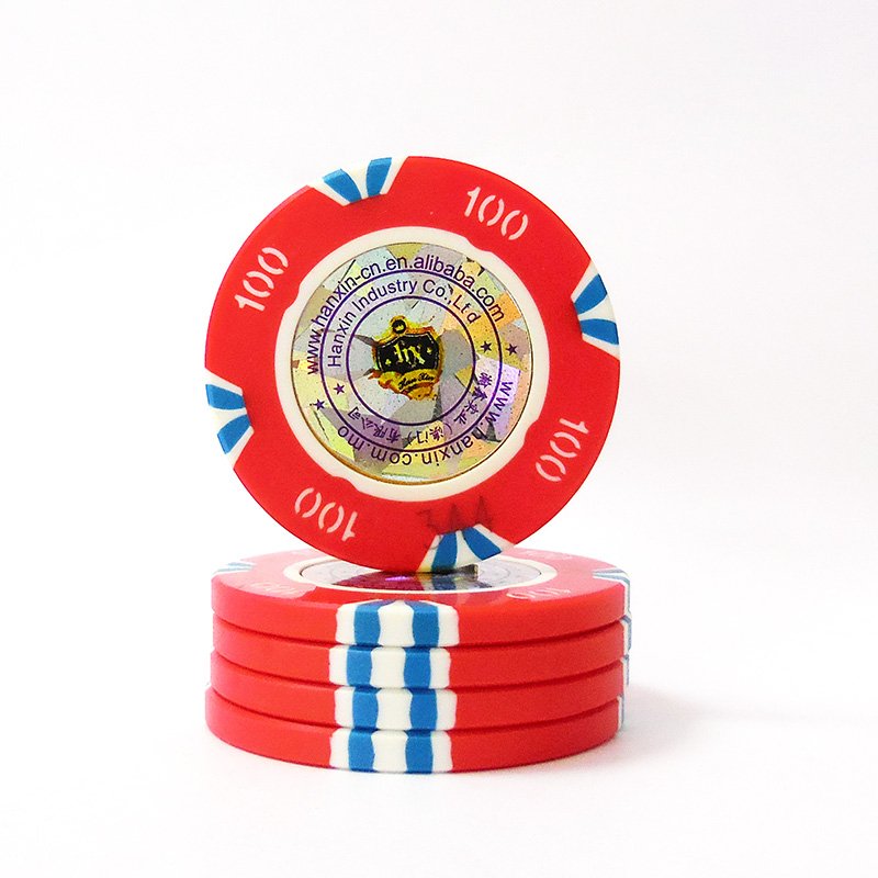 Casino Use 40mm ABS Poker Chips Value Sticker Casino Chips