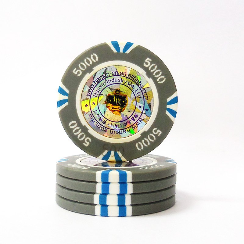 Casino Use 40mm ABS Poker Chips Value Sticker Casino Chips