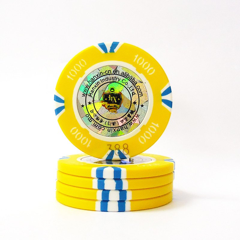 Casino Use 40mm ABS Poker Chips Value Sticker Casino Chips