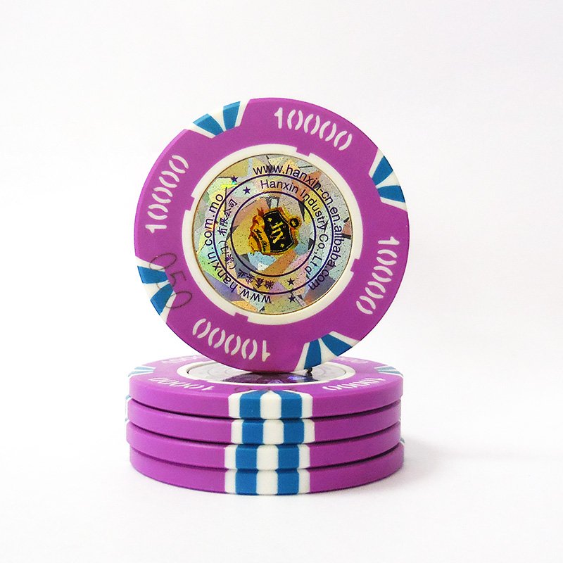 Casino Use 40mm ABS Poker Chips Value Sticker Casino Chips
