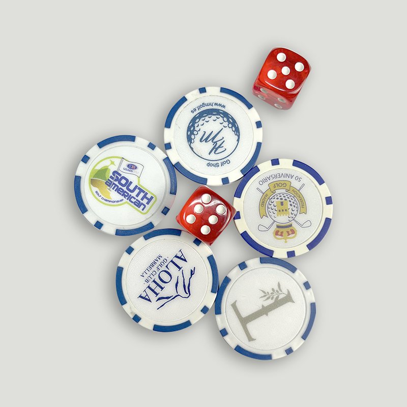 Hot Sale European Custom Colorful Plastic Poker Chips Golf Ball Marker