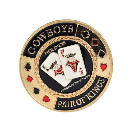 Metal Pressing Poker Card Poker Cards Guard Protector Metal Dealer Button Metal Poker Chips Artware