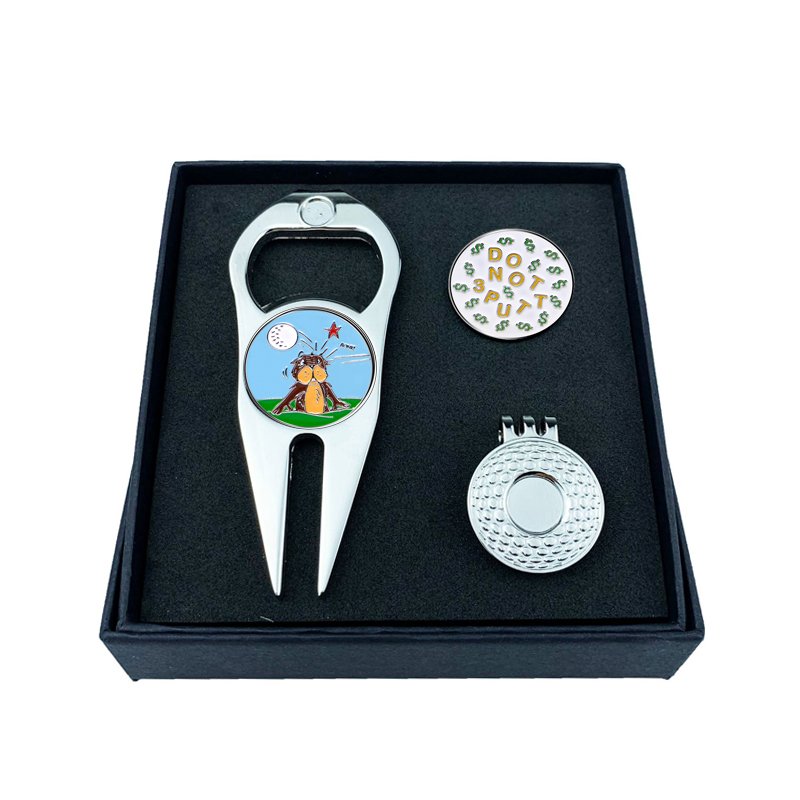 Low MOQ Golf Ball Marker Coin Magnetic Golf Ball Marker Divot Tool Golf Ball Marker Custom