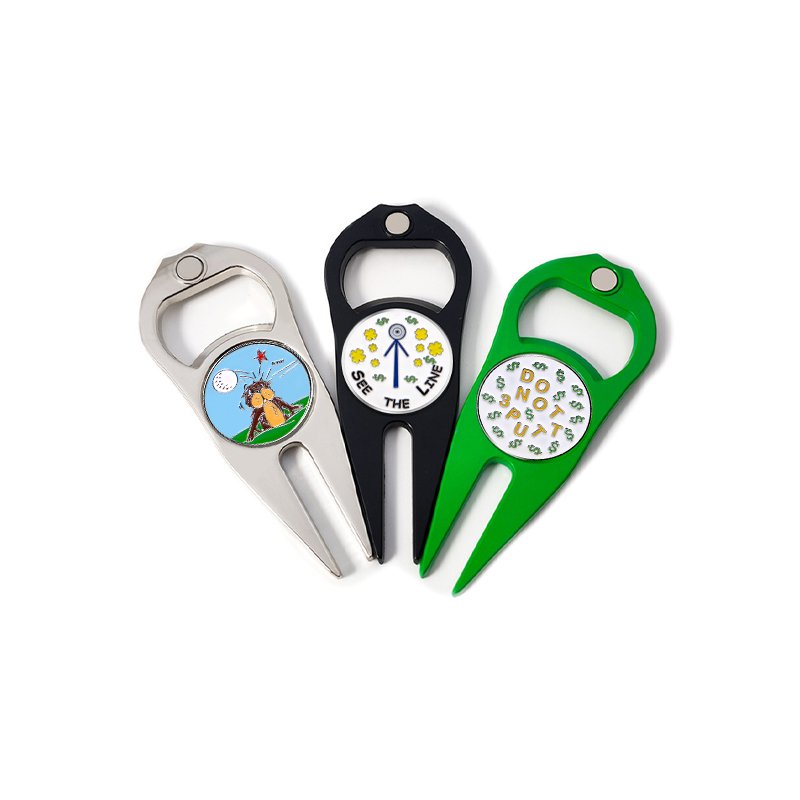 Low MOQ Golf Ball Marker Coin Magnetic Golf Ball Marker Divot Tool Golf Ball Marker Custom