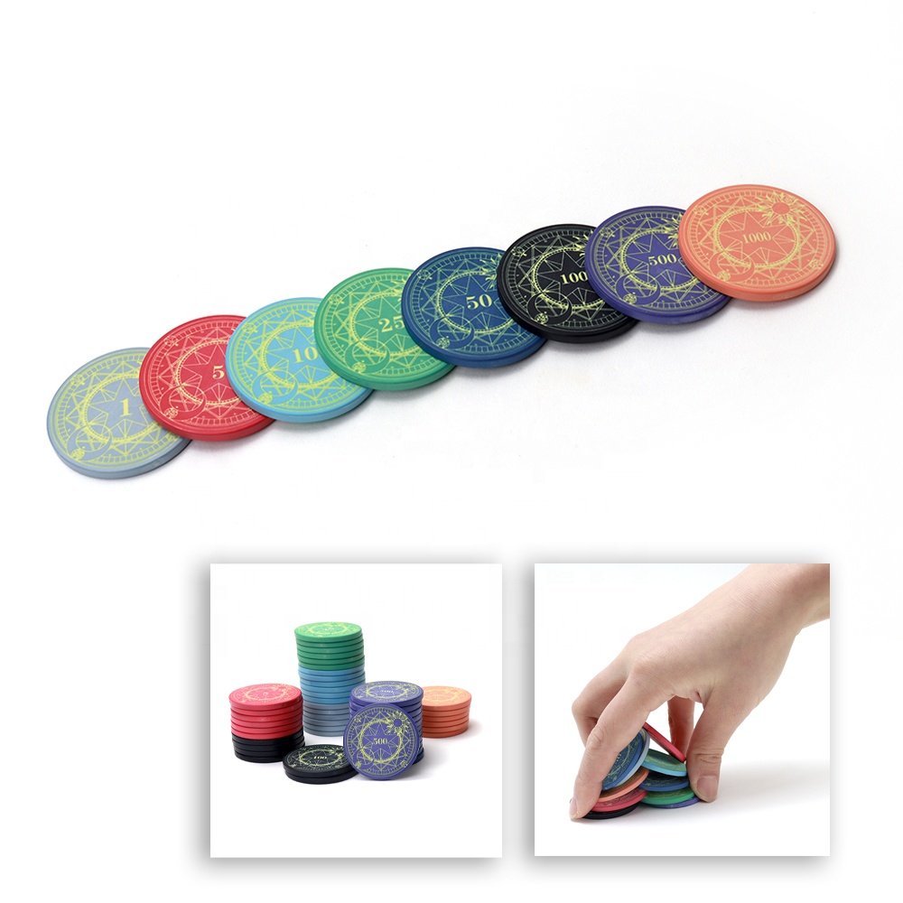 Factory supply 43mm chips de poker ceramic 12g with custom logo keramik wsop design can custom for caisno royale table game