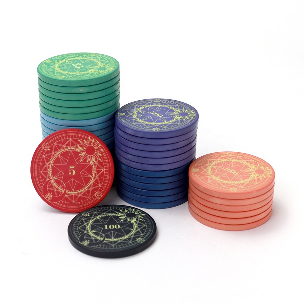 Factory supply 43mm chips de poker ceramic 12g with custom logo keramik wsop design can custom for caisno royale table game