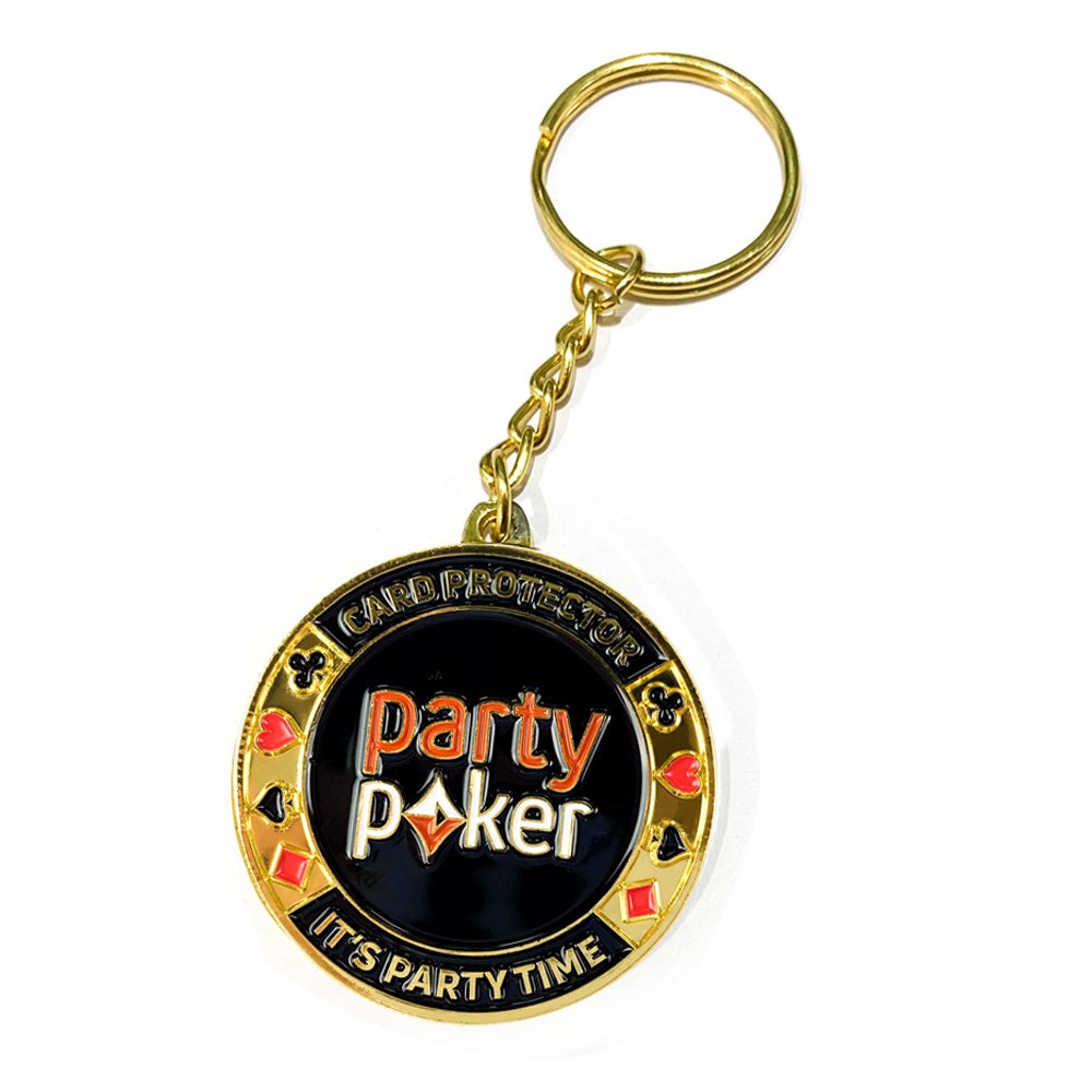 Custom gold plated Metal Poker Chip Guard Card Protector coin and Poker Game lucky token coin