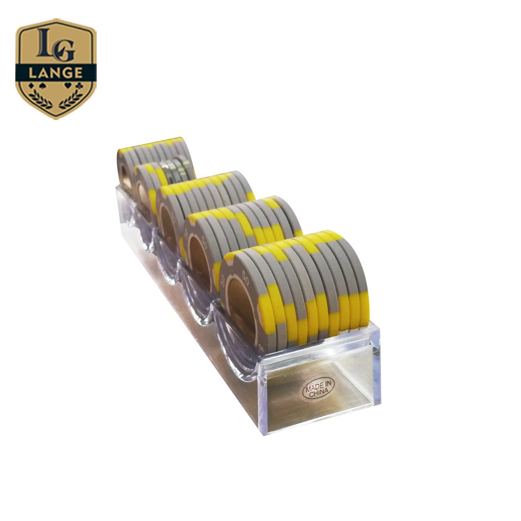 100 Chips Holder Box Professional Casino Acrylic Display Rack Poker Chip Tray