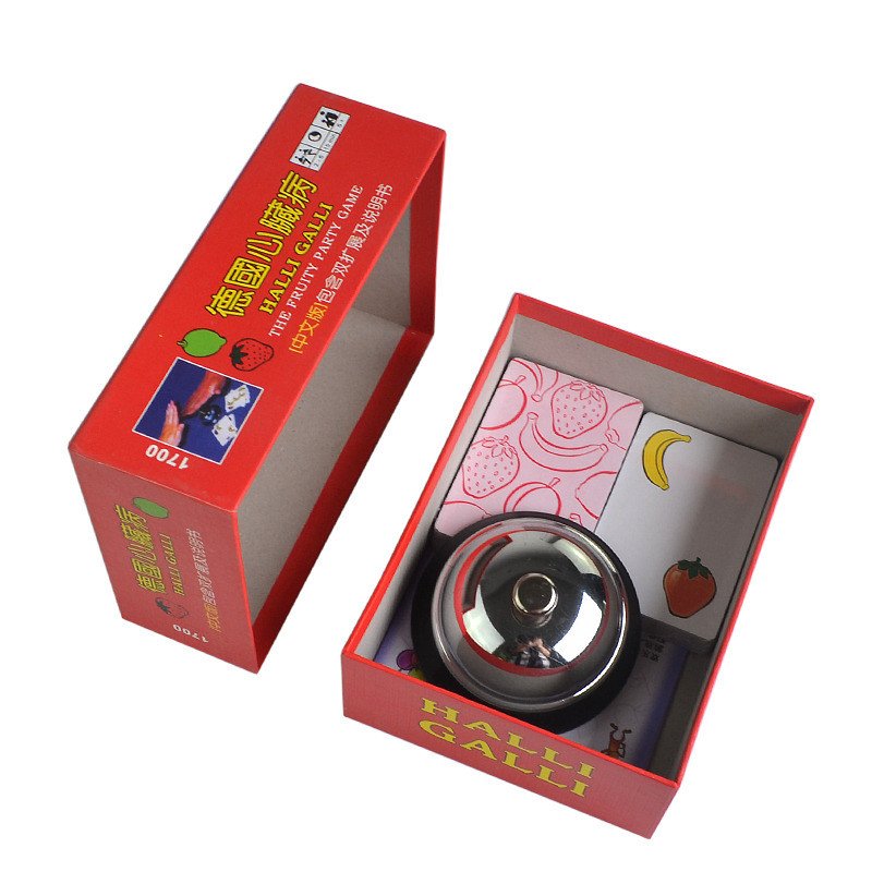 Hot Sale Fruity Extreme Version with Metal Bell Table Game For Family Party Indoor Games Halli Galli Cards Board Game Wholesale